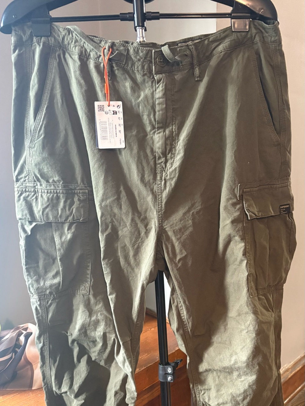 Superdry Olive Green Cargo Pants NWT Utility Military Combat Trousers